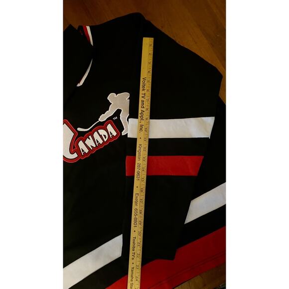 Canada Men’s Hockey XL Hoodie Black Red Long Sleeve - Picture 6 of 7